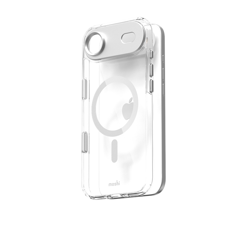 Moshi iGlaze MagSafe suojakuori iPhone Air -laitteelle, Luna Silver -värinen