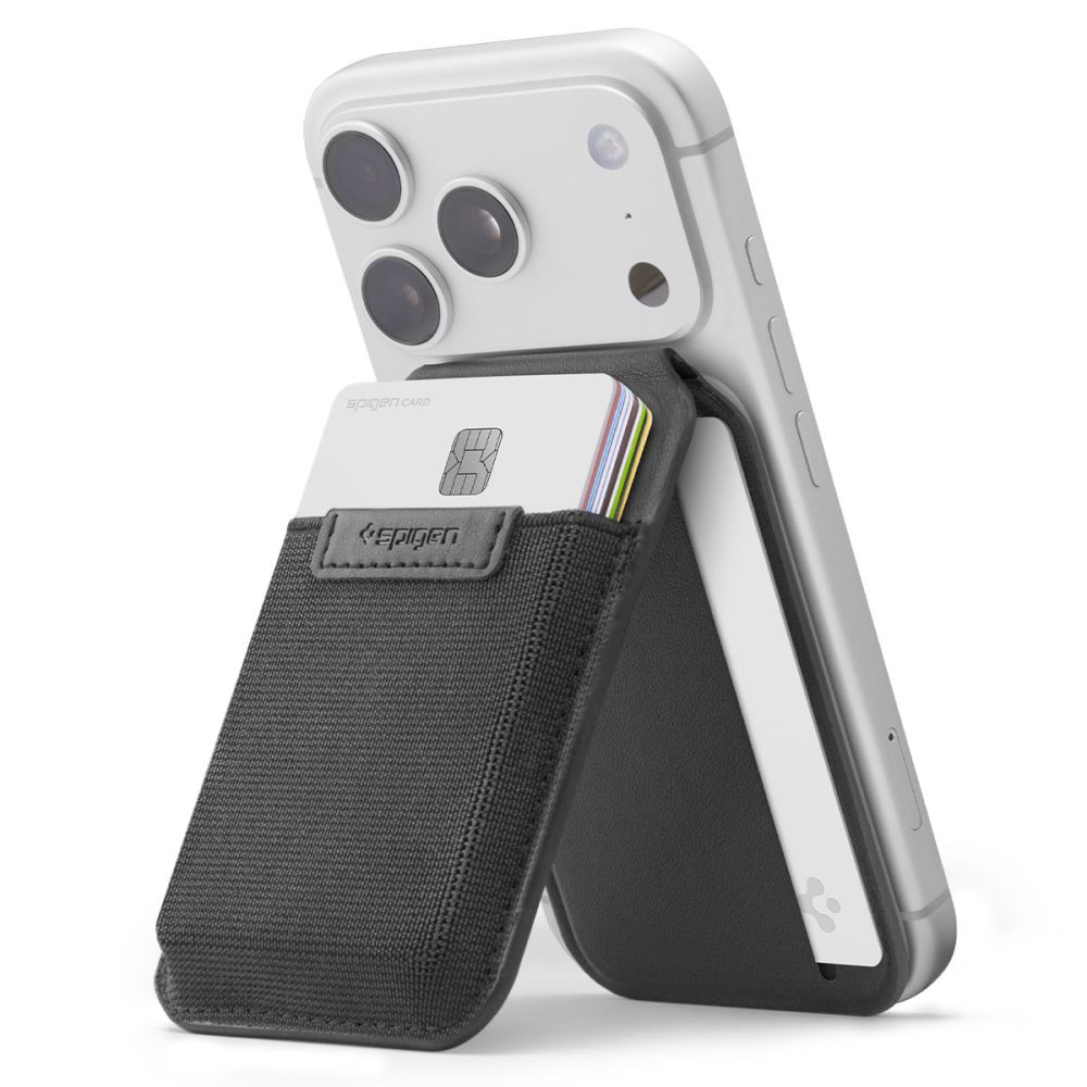 Spigen Slim Fold S314-4 MagSafe-magneettikorttikotelo puhelimelle – musta