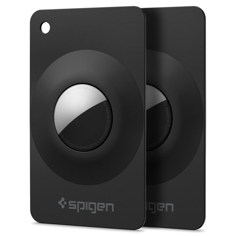 Spigen AirFit 2 -suojakotelot Apple AirTag 1/2 -paikantimelle, 2 kpl – mustat
