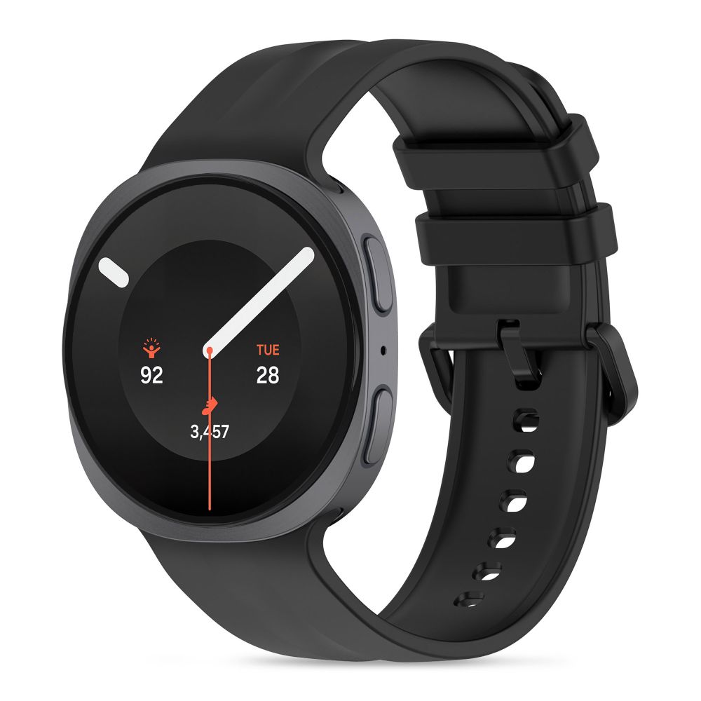 Tech-Protect Silicone Evo -ranneke mallille Samsung Galaxy Watch 40/44/46 mm – musta
