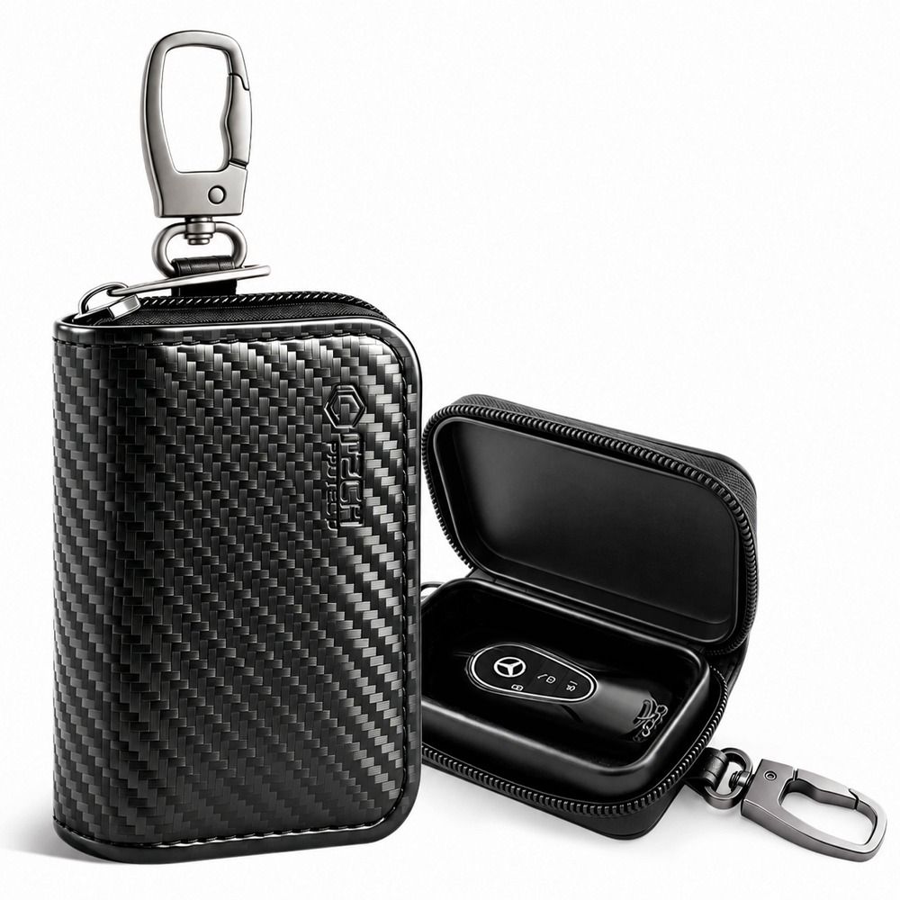 Tech-Protect KLR300 kompakti RFID-suojattu auton avainkotelo – musta
