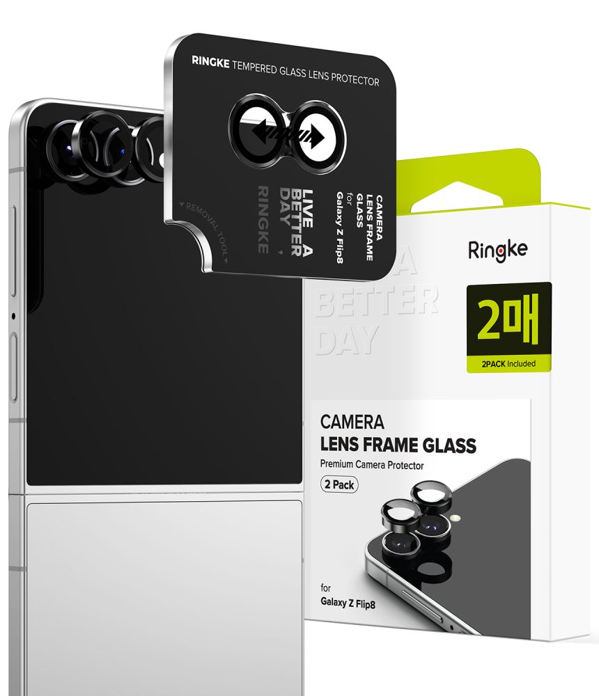 Ringke camera-frame protector for Samsung Galaxy Z Flip 8, 2 pcs. – black