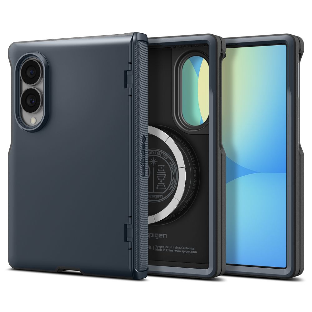 Spigen Slim Armor Pro MagSafe suojakuori Samsung Galaxy Z Fold8 -puhelimelle – tummanharmaa