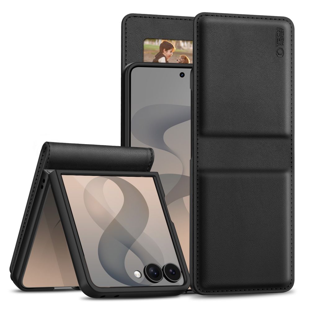 Tech-Protect Wallet case for Samsung Galaxy Z Flip 8 – black