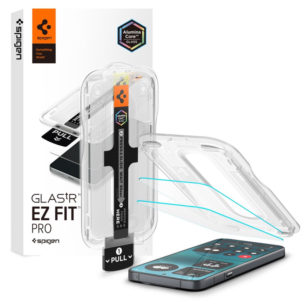 Spigen Glas.tR EZ Fit Pro tempered-glass screen protector for Nothing Phone 4A Pro, 2 pcs.