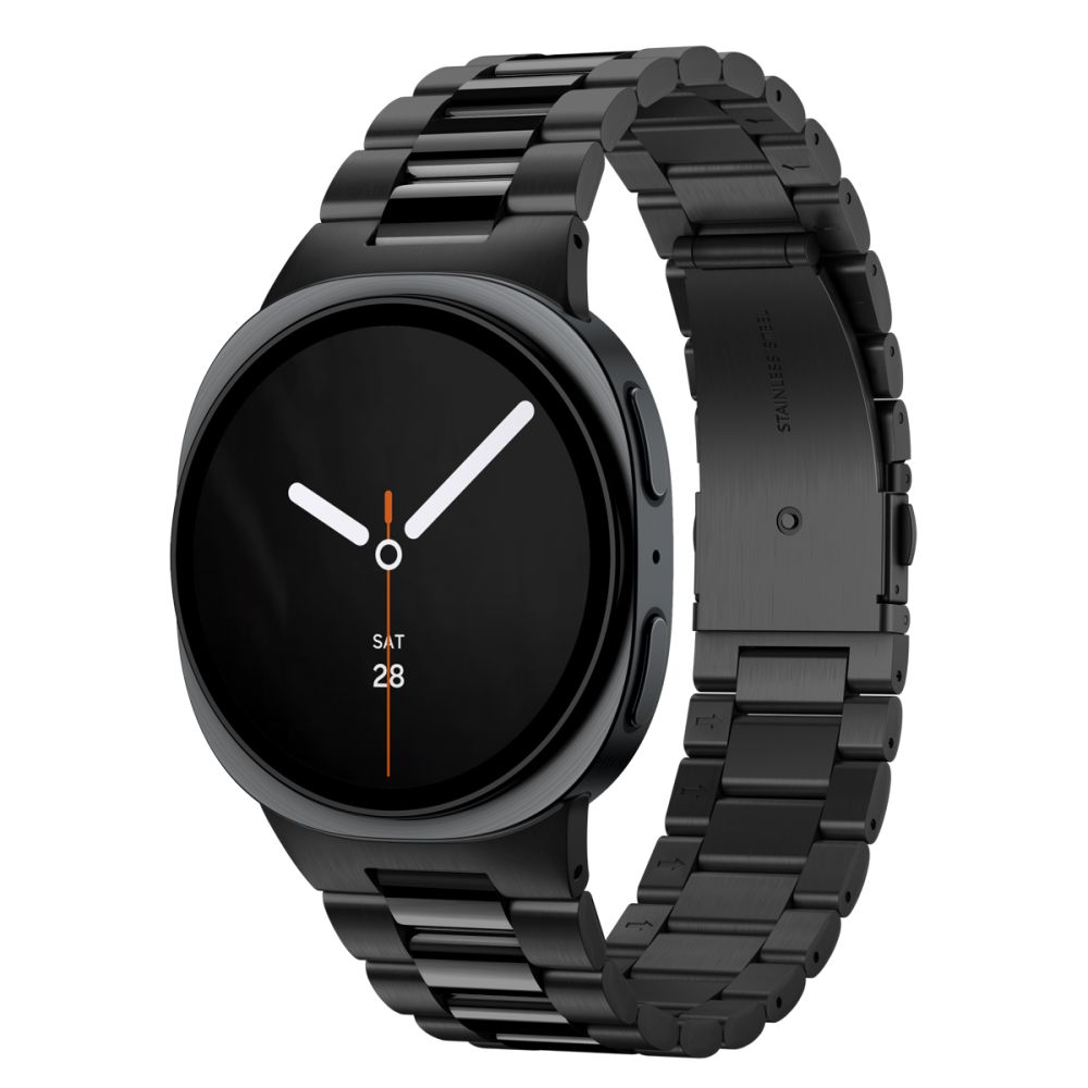 Spigen Modern Fit Band 316L -ranneke mallille Samsung Galaxy Watch 40/44/46 mm – musta