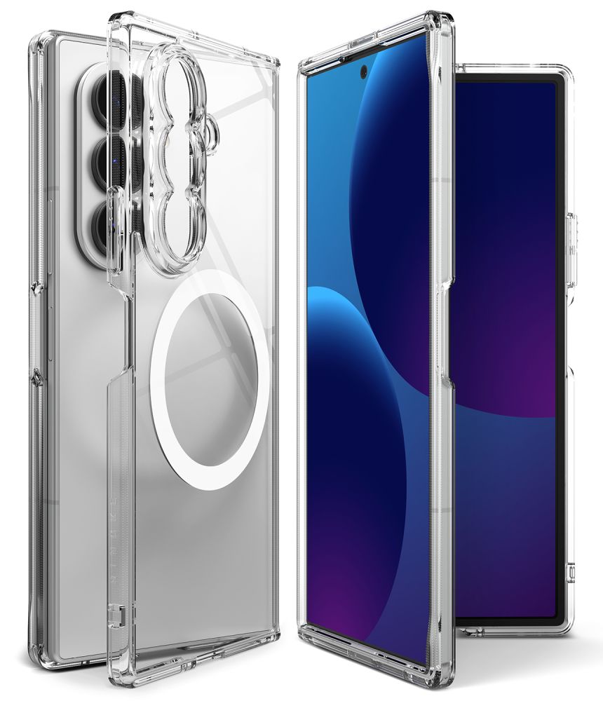 Ringke Fusion Magnetic MagSafe -suojakuori Samsung Galaxy Z Fold 8 Ultralle, läpinäkyvä