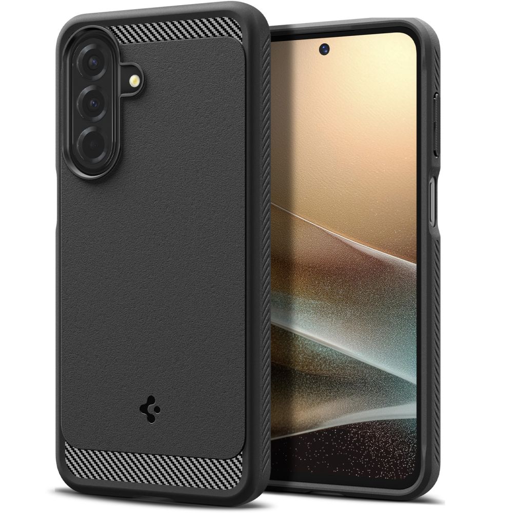 Spigen Rugged Armor -suojakuori mallille Samsung Galaxy A27 5G – mattamusta