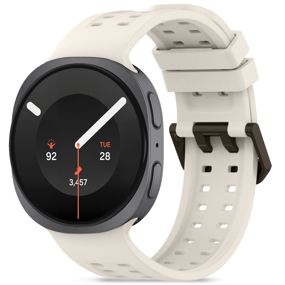 Tech-Protect Silicone Air -ranneke mallille Samsung Galaxy Watch 40/44/46 mm – beige