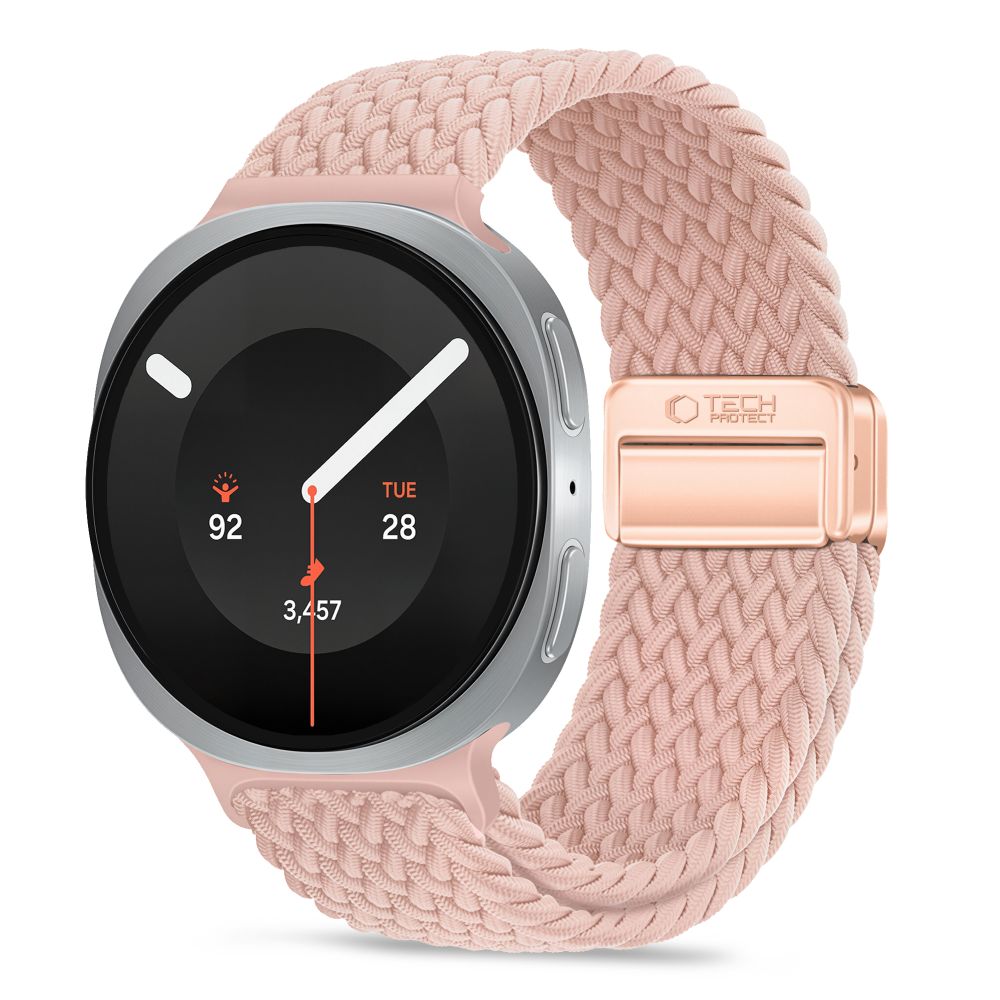 Tech-Protect NylonMag -ranneke mallille Samsung Galaxy Watch 40/44/46 mm – vaaleanpunainen