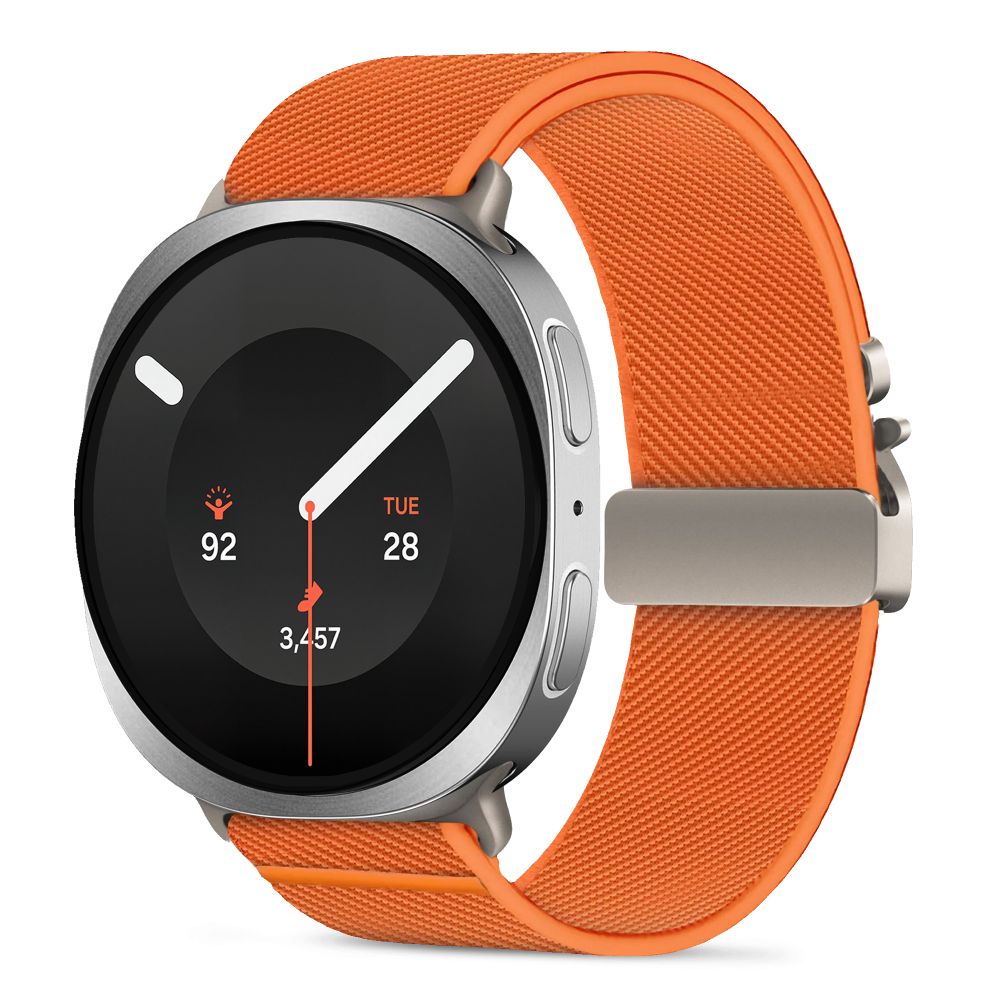 Tech-Protect Nylon Clasp -ranneke mallille Samsung Galaxy Watch 40/44/46 mm – oranssi