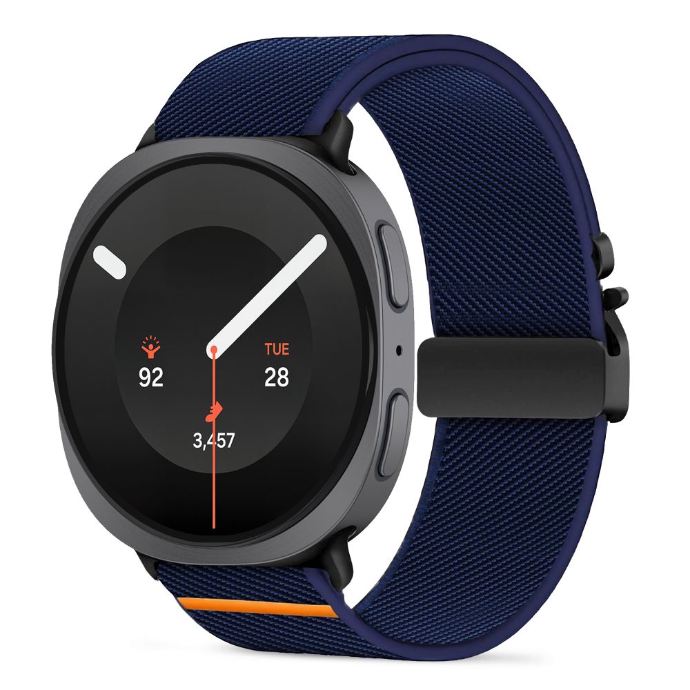 Tech-Protect Nylon Clasp -ranneke mallille Samsung Galaxy Watch 40/44/46 mm – tummansininen