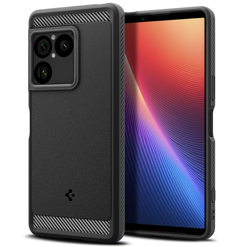 Spigen Rugged Armor -suojakuori mallille Sony Xperia 1 VIII – mattamusta