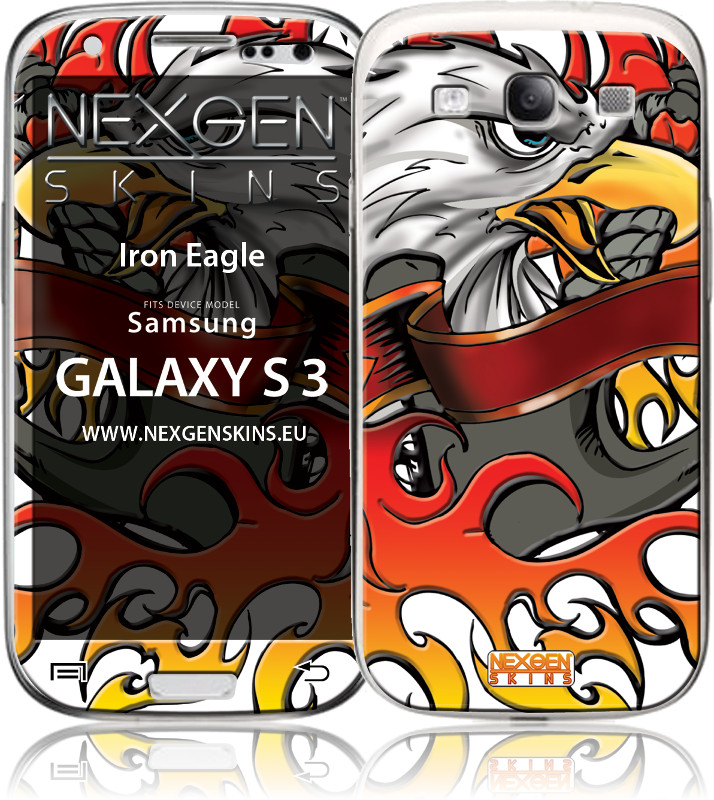 Nexgen 3D-effect decorative skin for Samsung Galaxy S3, Iron Eagle 3D