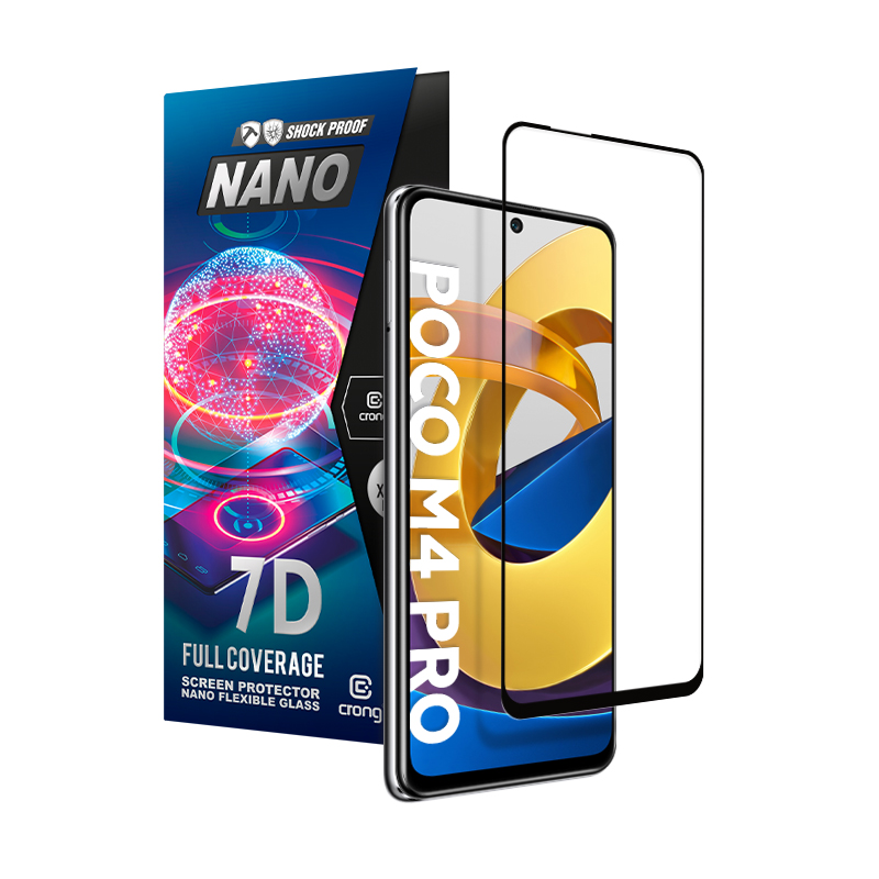 Crong 7D Nano Flexible Glass 9H full-screen hybrid protector for Xiaomi POCO M4 Pro 5G