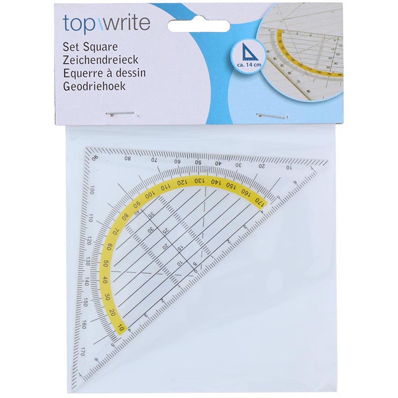 Topwrite 3-in-1-geometriakolmio, 14 cm