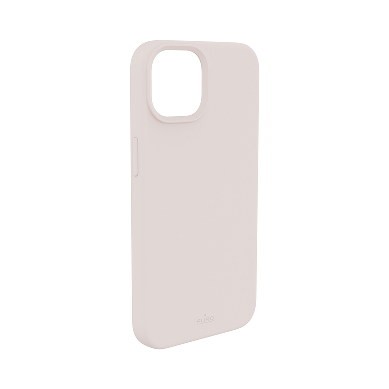 Puro Icon Cover suojakuori laitteelle iPhone 14 Plus / 15 Plus, hiekanvaaleanpunainen