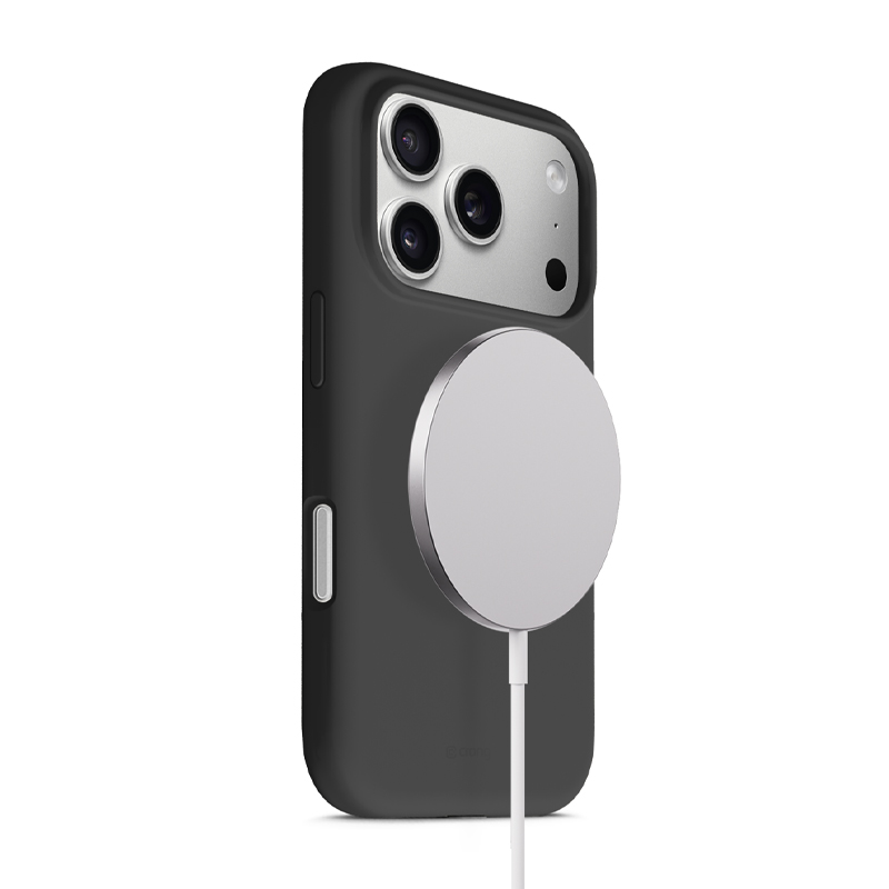 Crong Color Cover Magnetic MagSafe suojakuori iPhone 17 Pro -laitteelle, musta