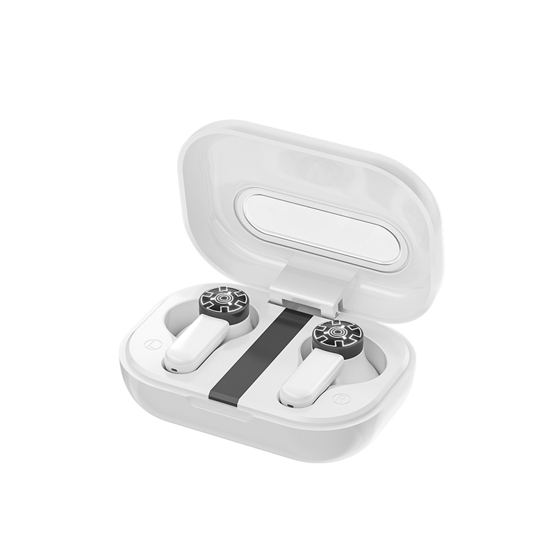 WEKOME VA06 Vanguard Series Bluetooth 5.2 TWS-nappikuulokkeet latauskotelolla, valkoiset