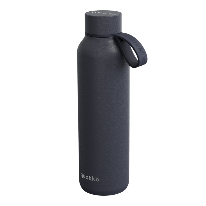 Quokka Solid With Strap ruostumattomasta teräksestä valmistettu termospullo hihnalla, 630 ml, Liuskeenharmaa