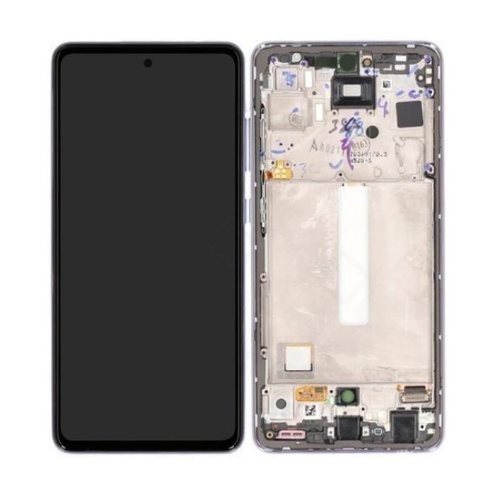 LCD screen Samsung A528 A52S 2021 with touch screen and frame Awesome Purple/Violet original (used Grade C)