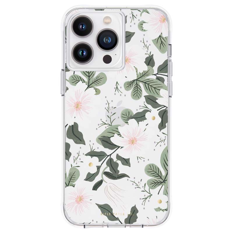 Rifle Paper Clear suojakuori iPhone 14 Pro Max -laitteelle, Willow -kuvioinen