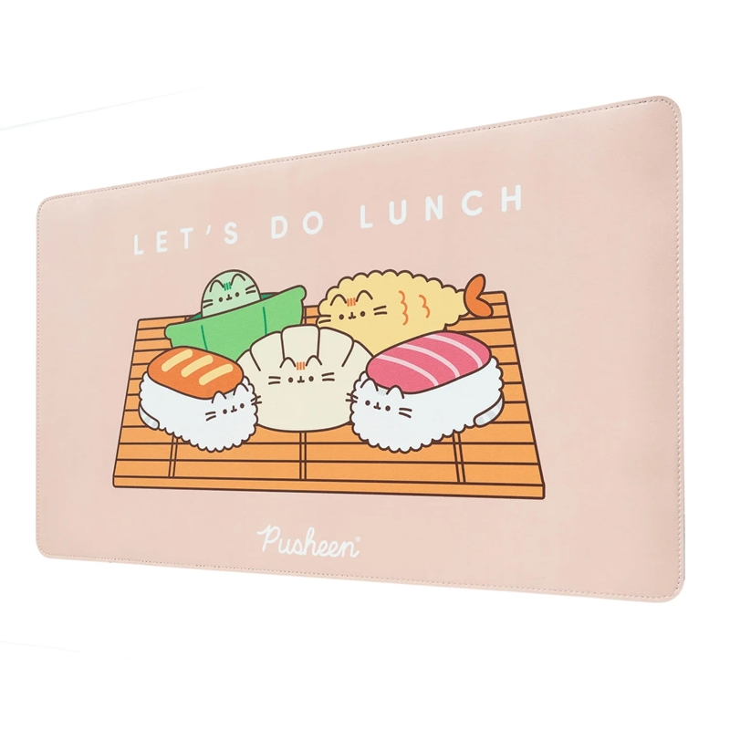 Pusheen Sushi Roll XXL -pelipöytämatto PU-nahasta, 60 × 35 cm