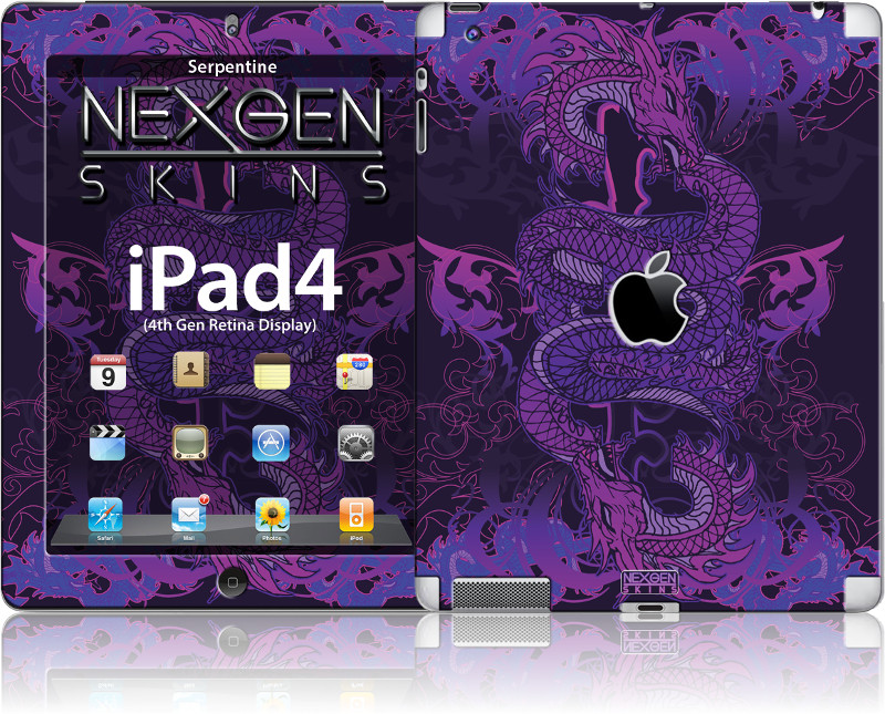 Nexgen 3D-effect decorative skin for iPad 2/3/4, Serpentine 3D