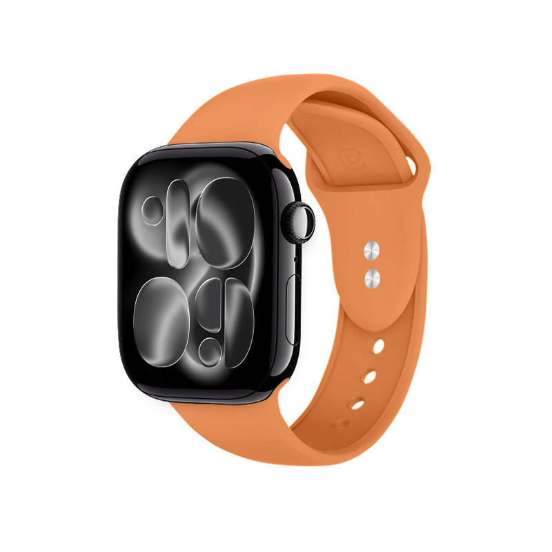Crong Liquid Apple Watch -ranneke, 38/40/41/42 mm, oranssi