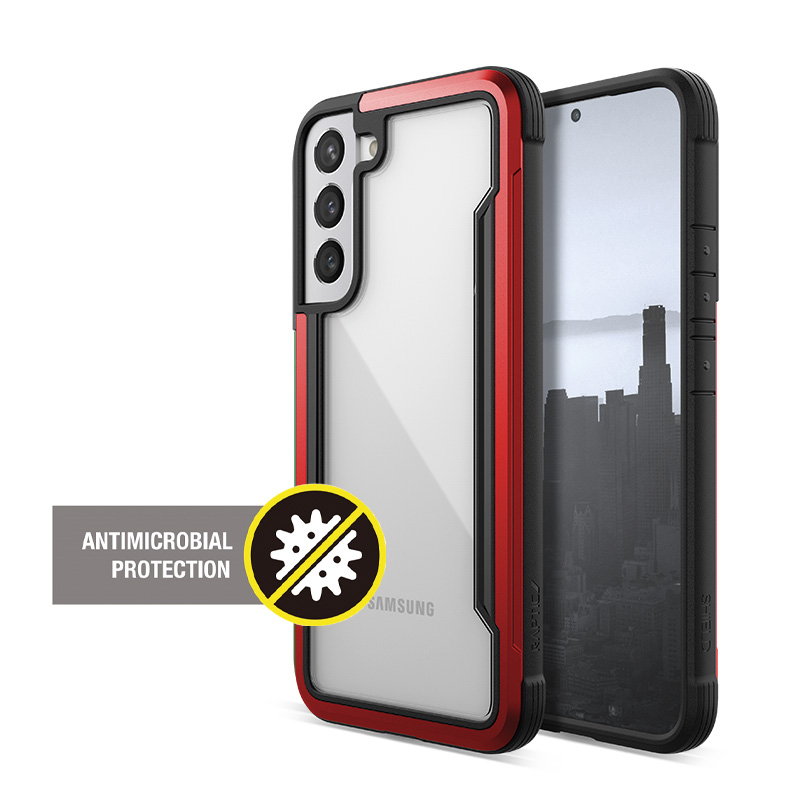 X-Doria Raptic Shield Pro suojakuori Samsung Galaxy S22+ 5G -laitteelle, antimikrobisella suojalla, punainen