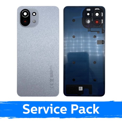 Xiaomi Mi 11 Lite 4G (Lite 5G / Lite 5G NE) -takakansi / lumivalkoinen / (Service Pack)