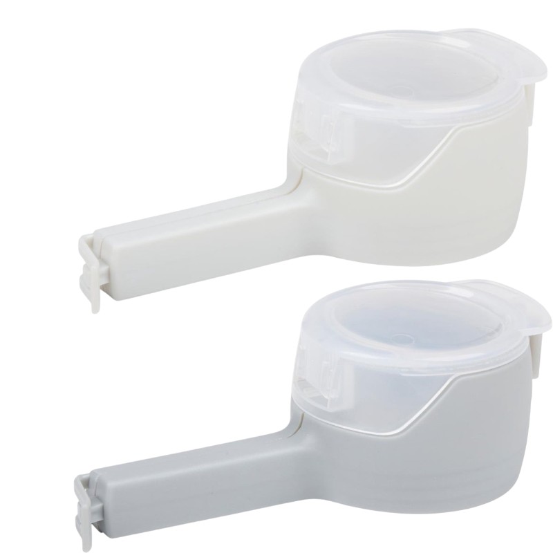 Alpina 2-in-1 food-bag sealing clips with pouring spout, 2 pcs.