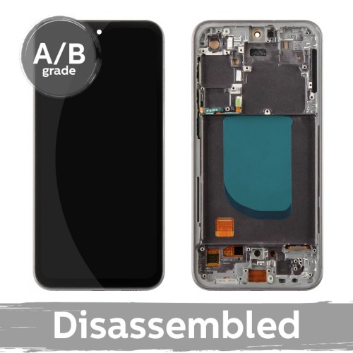 Samsung S711 S23 FE LCD-näyttö kehyksellä / grafiitinharmaa / (9.5/10 purettu)