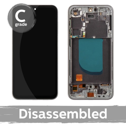 Samsung S711 S23 FE LCD-näyttö kehyksellä / grafiitinharmaa / (8/10 purettu)