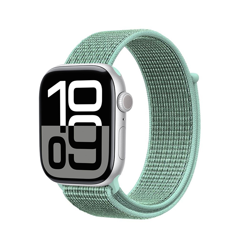Crong Nylon Apple Watch -urheiluranneke, 38/40/41/42 mm, Atlantic Green