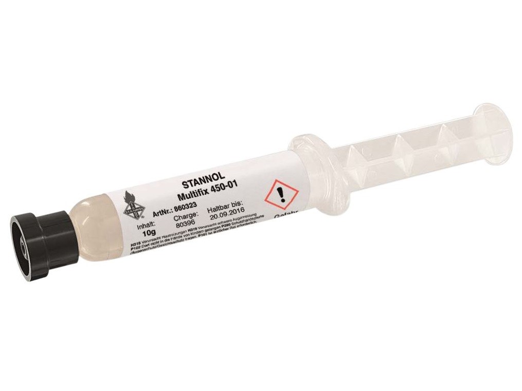 Stannol Multifix 450-01 -juoksutegeeli, 10 ml