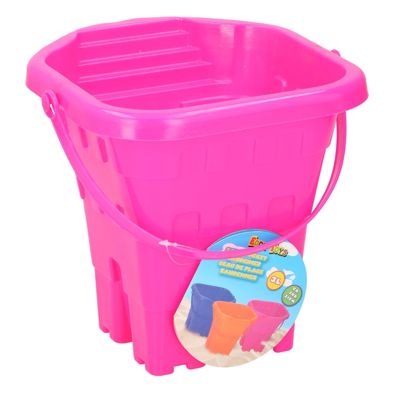 Eddy Toys linnanmuotoinen hiekkaämpäri, 20 cm, vaaleanpunainen