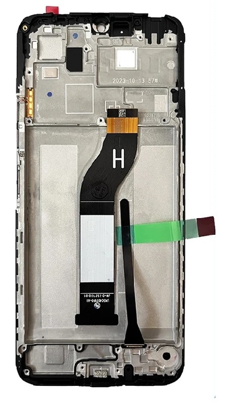 Näyttö Xiaomi Redmi 13C / Poco C65 kosketuslasilla ja kehyksellä musta ORG