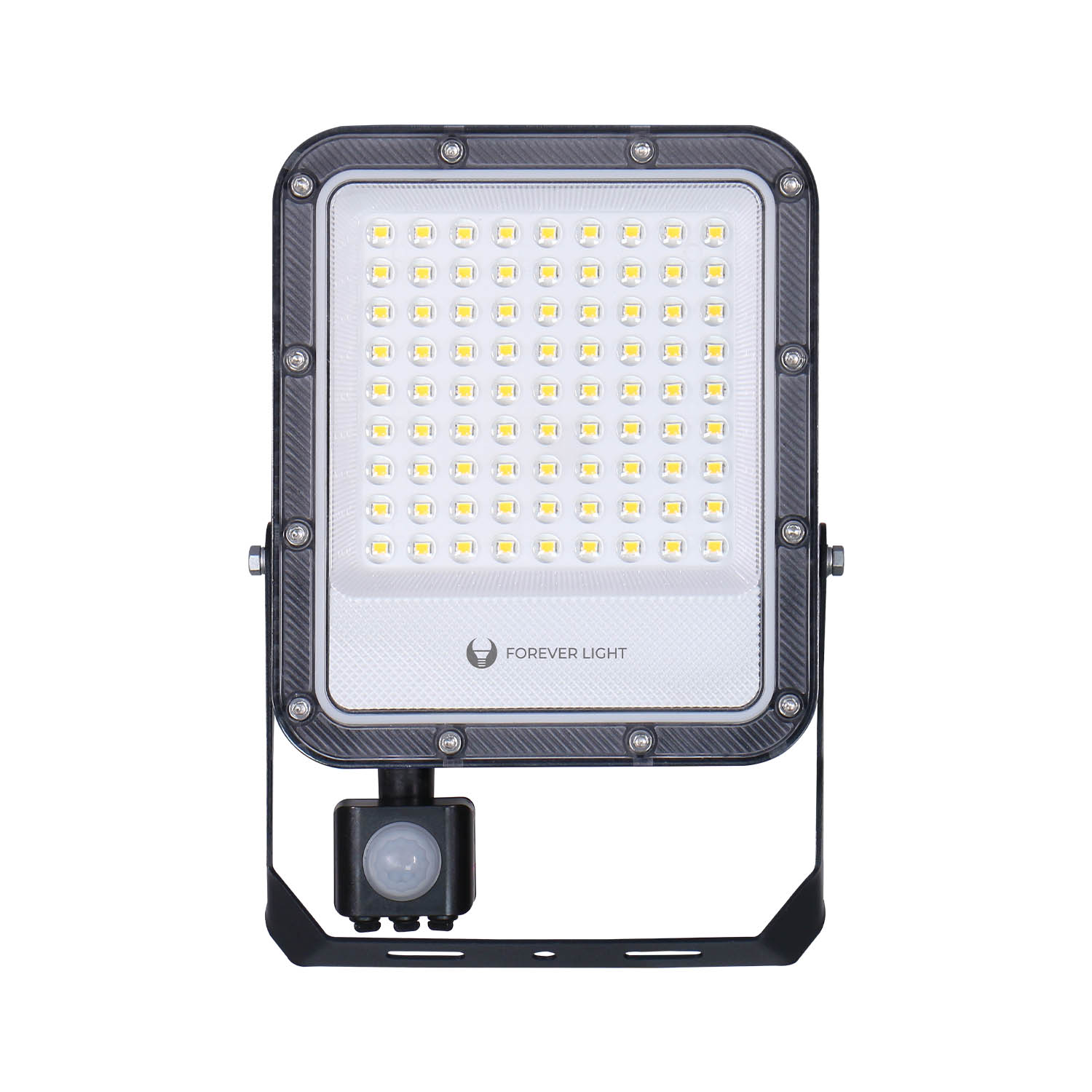 Forever Light PROXIM+ LED floodlight with PIR sensor, 50 W, 4000 K, 7500 lm, 230 V, IP65, 150 lm/W – 5-year warranty