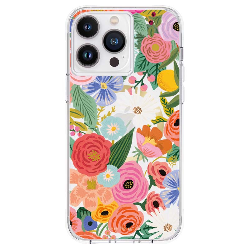 Rifle Paper Clear MagSafe suojakuori iPhone 14 Pro Max -laitteelle, Garden Party Blush -kuvioinen