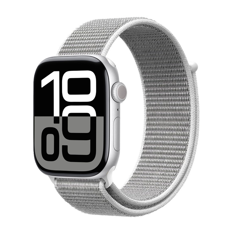 Crong Nylon Apple Watch -urheiluranneke, 38/40/41/42 mm, hopeanharmaa