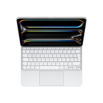 Apple Magic Keyboard MWR43RS/A – näppäimistökotelo mallille iPad Pro 13-inch (M4), venäläinen näppäinasettelu, valkoinen