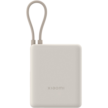 Xiaomi 33W BHR9333GL – 10 000 mAh:n varavirtalähde sisäänrakennetulla USB-C-kaapelilla, 33 W, hiekanvärinen