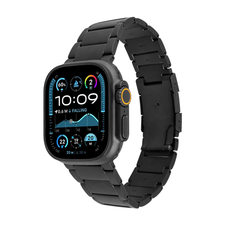 FIXED FIXTST-434-BK – titaaninen kellonranneke, 44/45/46/49 mm, Apple Watch, musta