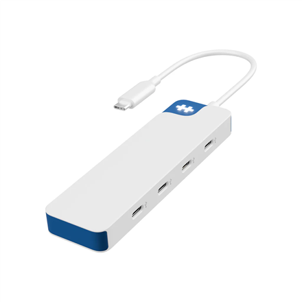 Hyper HyperDrive Flex HD5201BUGL – 4-porttinen USB-C-keskitin, valkoinen/sininen