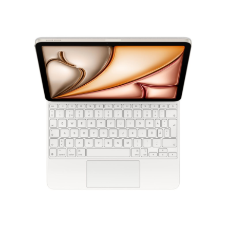 Apple Magic Keyboard MDFV4S/A – näppäimistökotelo mallille iPad Air 11-inch (M3), ruotsalainen näppäinasettelu, valkoinen