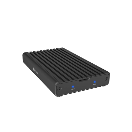 Raidsonic IB-2817M-C32 kotelo 2x NVMe SSD, USB 3.2 Gen 2x2 Type-C -liitännällä