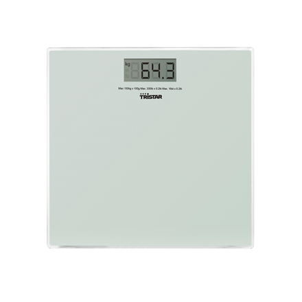 Tristar WG-2419 henkilövaaka, enintään 150 kg, tarkkuus 100 g, valkoinen