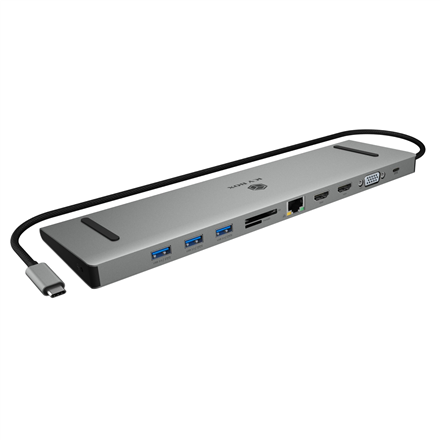 Raidsonic telakointiasema IB-DK2106a-CPD, Ethernet LAN (RJ-45) -portteja: 1, VGA (D-Sub) -porttien määrä: 1, HDMI-porttien määrä: 2