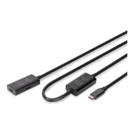 DIGITUS DA-73109 – aktiivinen USB 3.2 Gen 1-jatkokaapeli, 5 Gbit/s, USB-C–USB-C